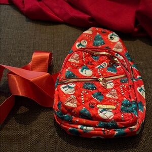 Festive Red Christmas Crossbody Bag